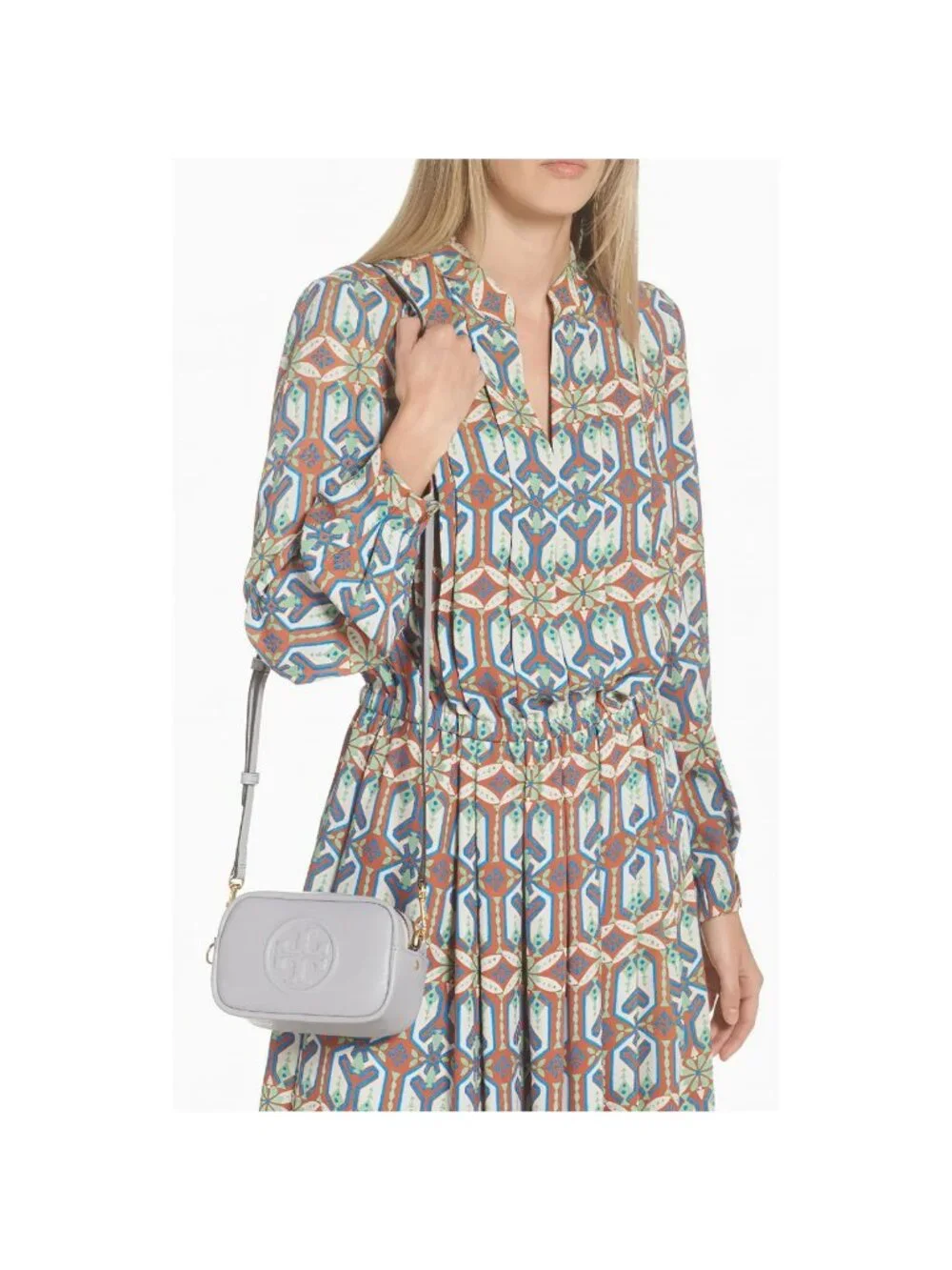 Tory Burch Perry Bombé Mini Bag Gray Heron OS